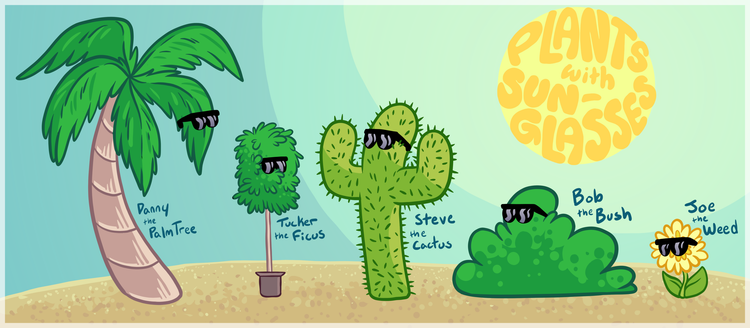 Plants with Sunglasses Collection